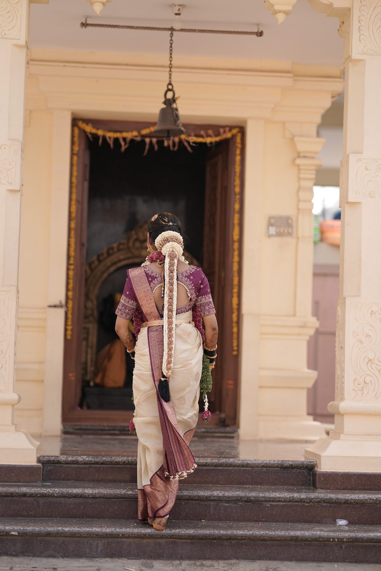 Wedding - bride at temple